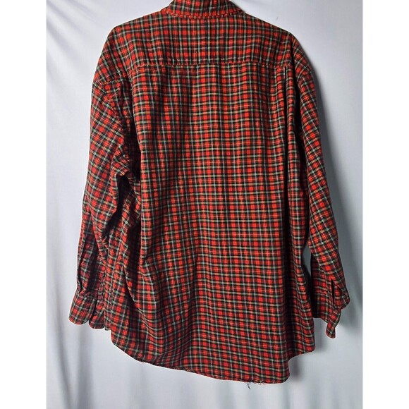Nordstrom Men’s Plaid Shirt Red & Blue Size 16 1/2-33 Relaxed Fit Button-Down - Picture 2 of 15